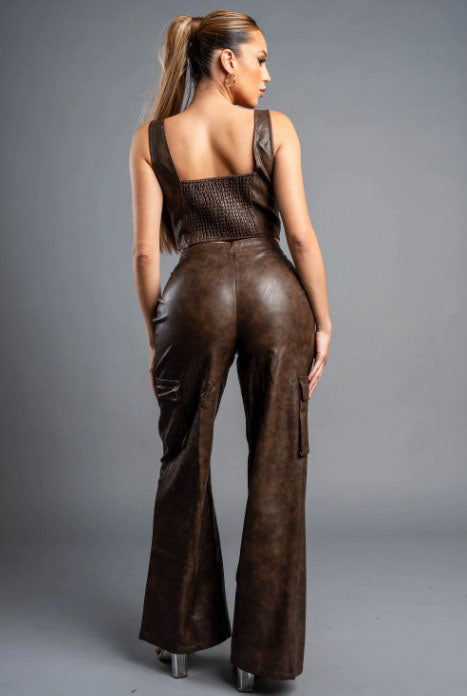 TIE DYE BUSTIER & CARGO PANTS SET