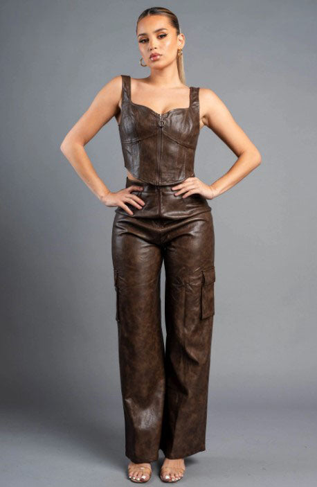 TIE DYE BUSTIER & CARGO PANTS SET