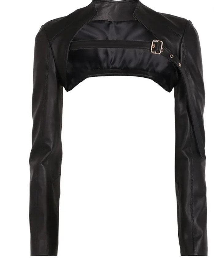 CROPPED LEATHER BOLERO
