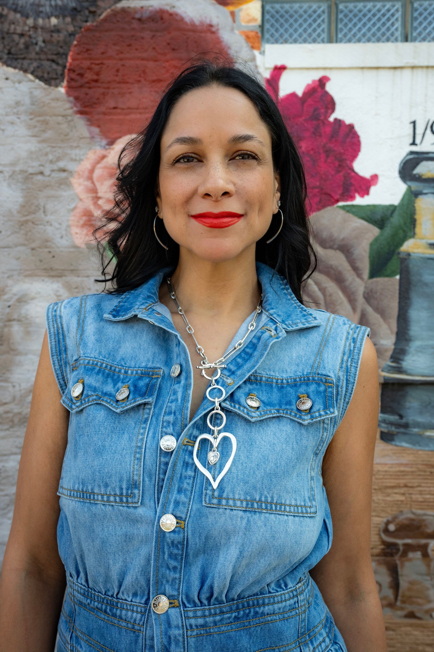 DENIM SLEEVELESS SHIRT JUMPSUIT