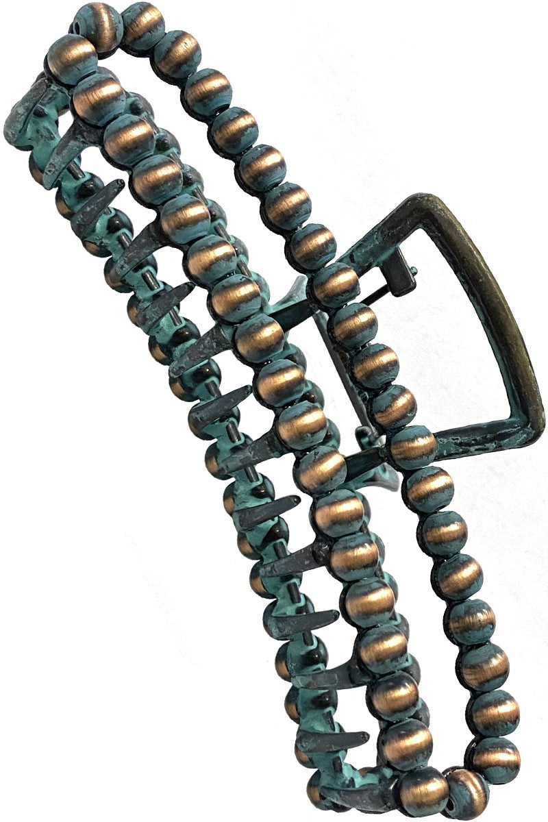 PATINA SILVER HIGH POLISH CHAIN CASTING BANANA HAIR CLIP