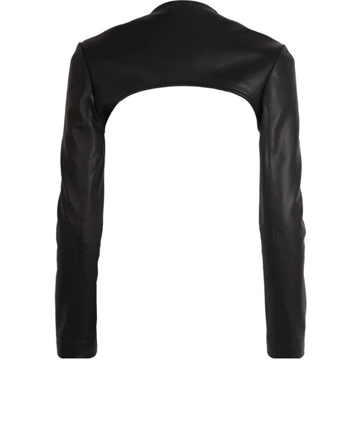 CROPPED LEATHER BOLERO