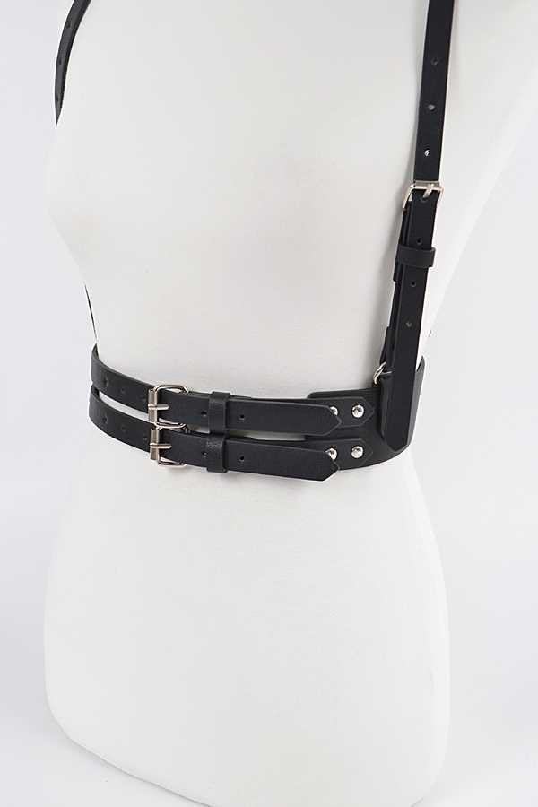 VEGAN FAUX LEATHER HARNESS BELT