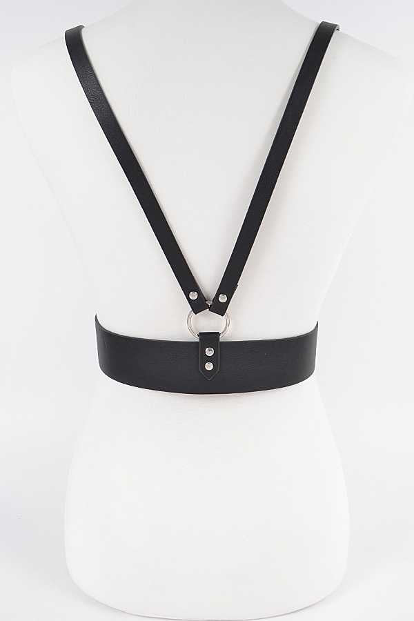 VEGAN FAUX LEATHER HARNESS BELT