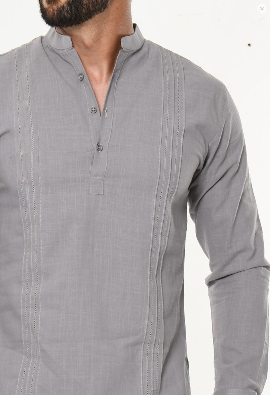MANDARIN COLLAR SHIRT